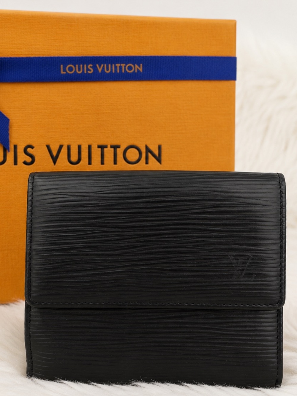 🖤🖤Louis Vuitton Porte Feiulle Elise Credit Leather Trifold Wallet🖤🖤